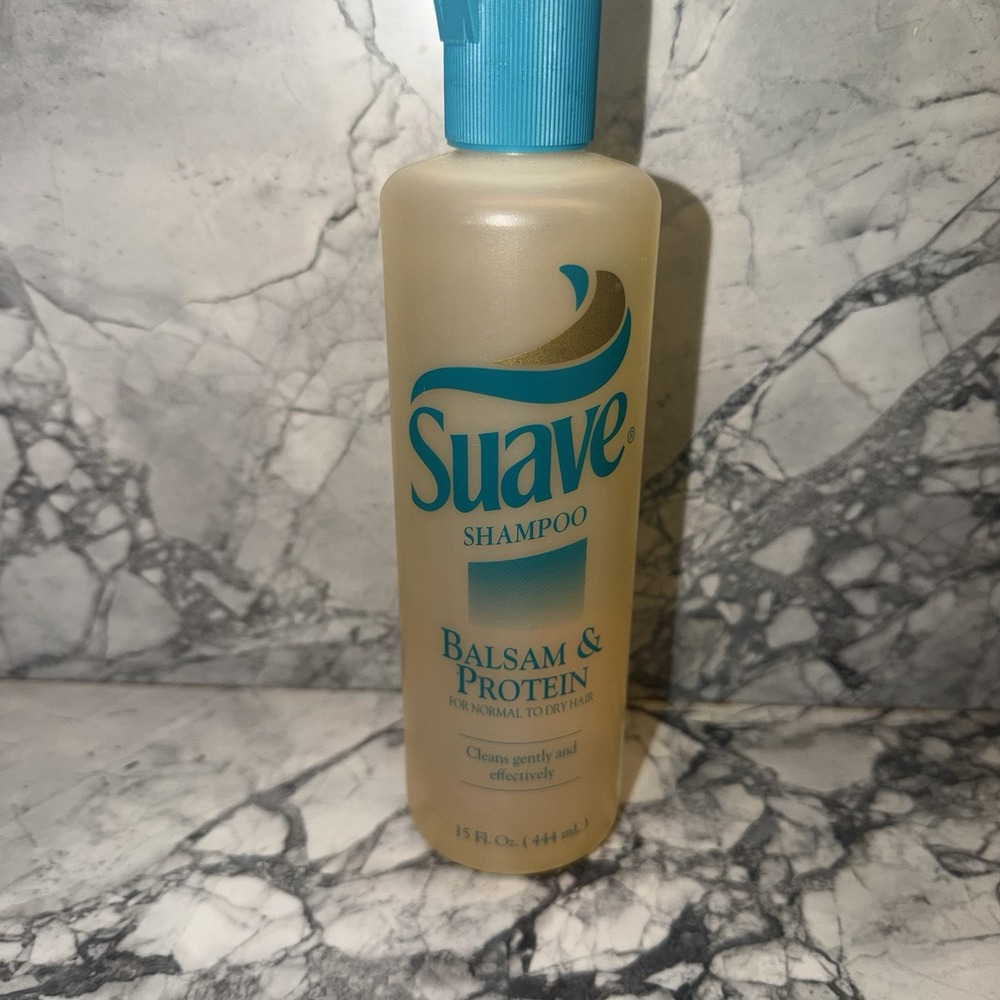 VTG 90s SUAVE Shampoo Balsam & Protein Formula 15 oz NEW FULL BOTTLE NOS